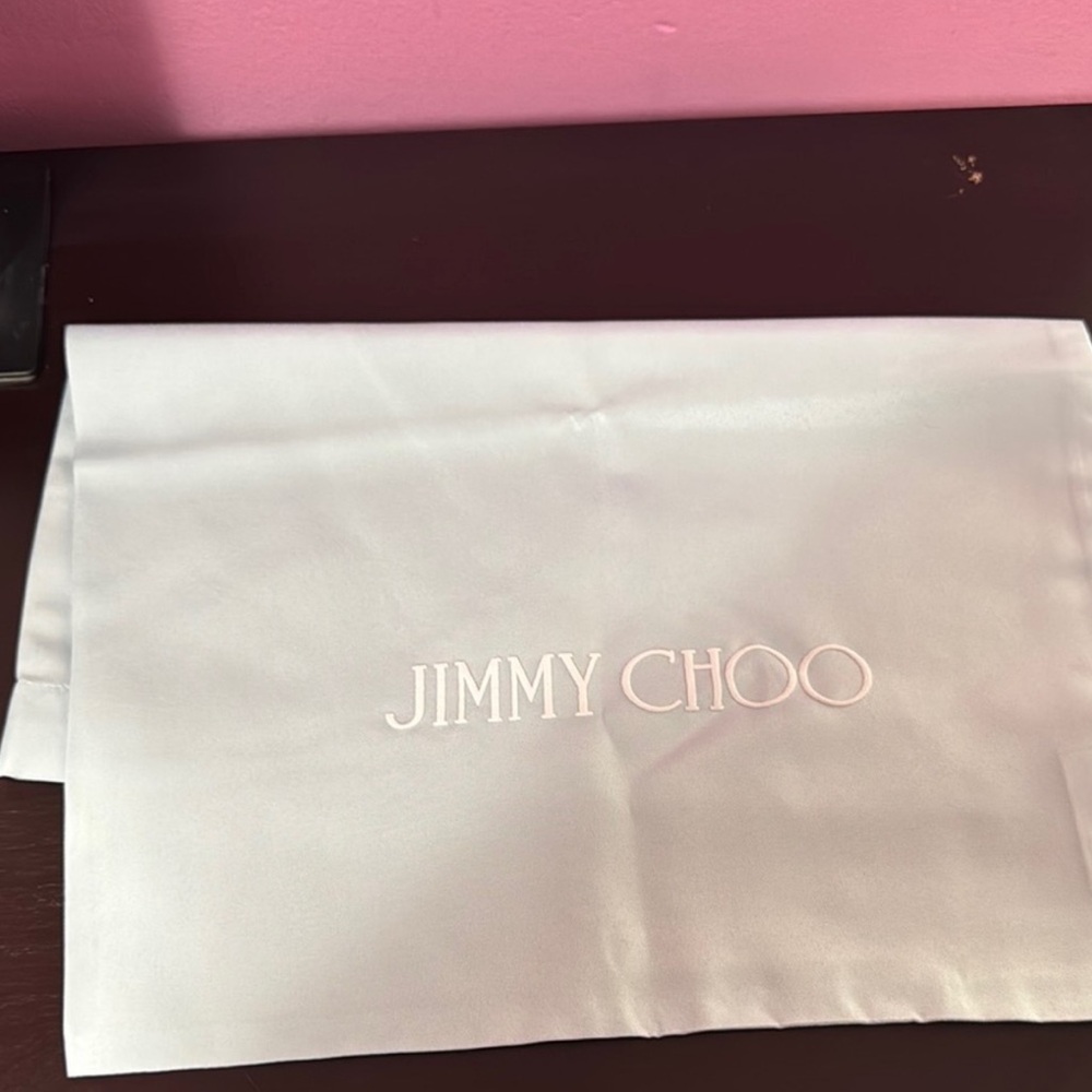 I Do in Jimmy Choo Blue Wedding Shoe Duster Bag